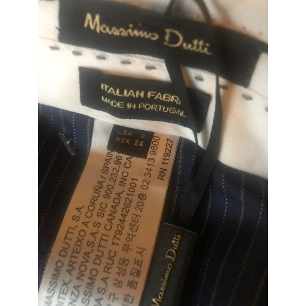 Massimo Dutti Navy Suit / Trousers Sz 2
